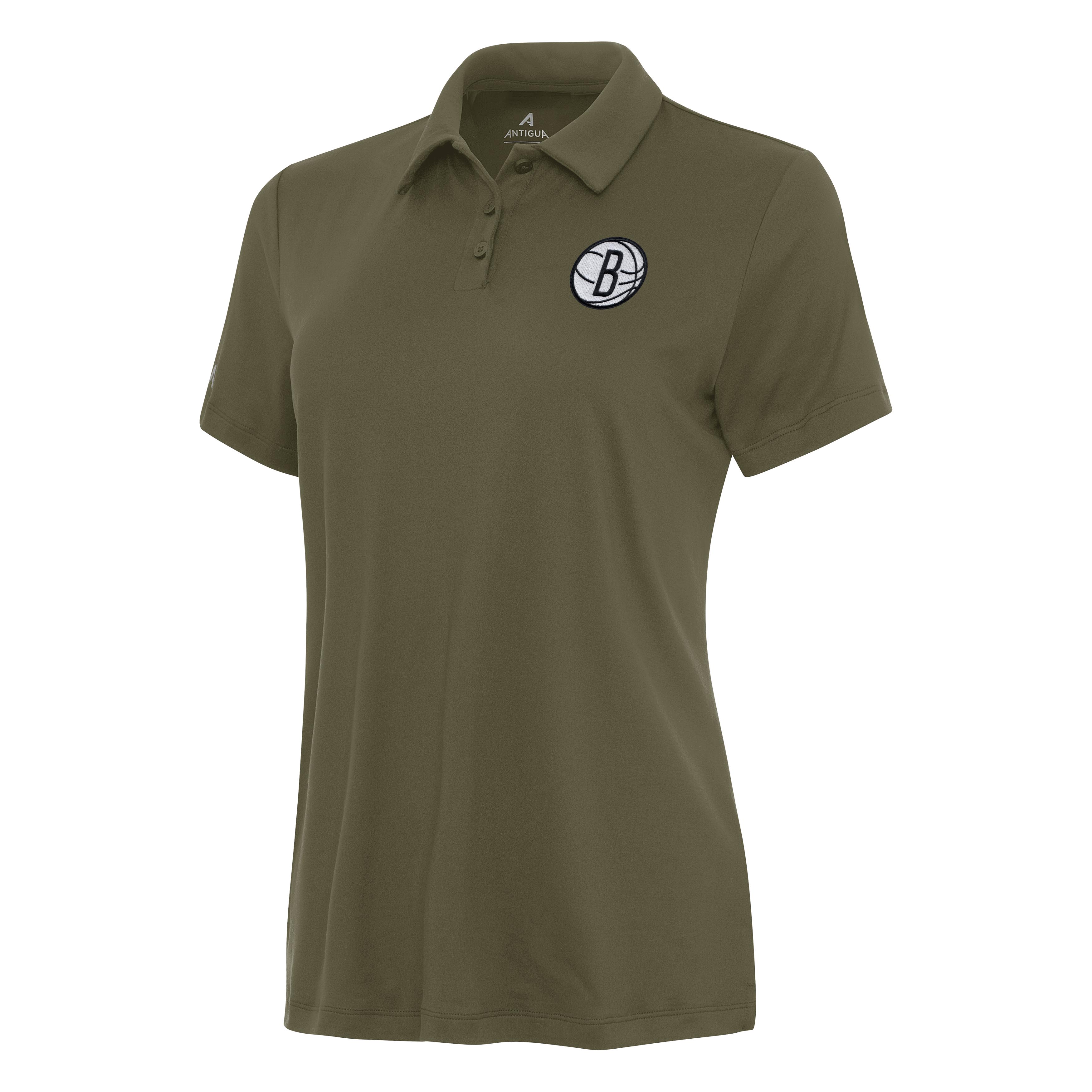 Women’s Antigua Olive Brooklyn Nets Reprocess Polo Women’s Antigua Olive Brooklyn Nets Reprocess Polo