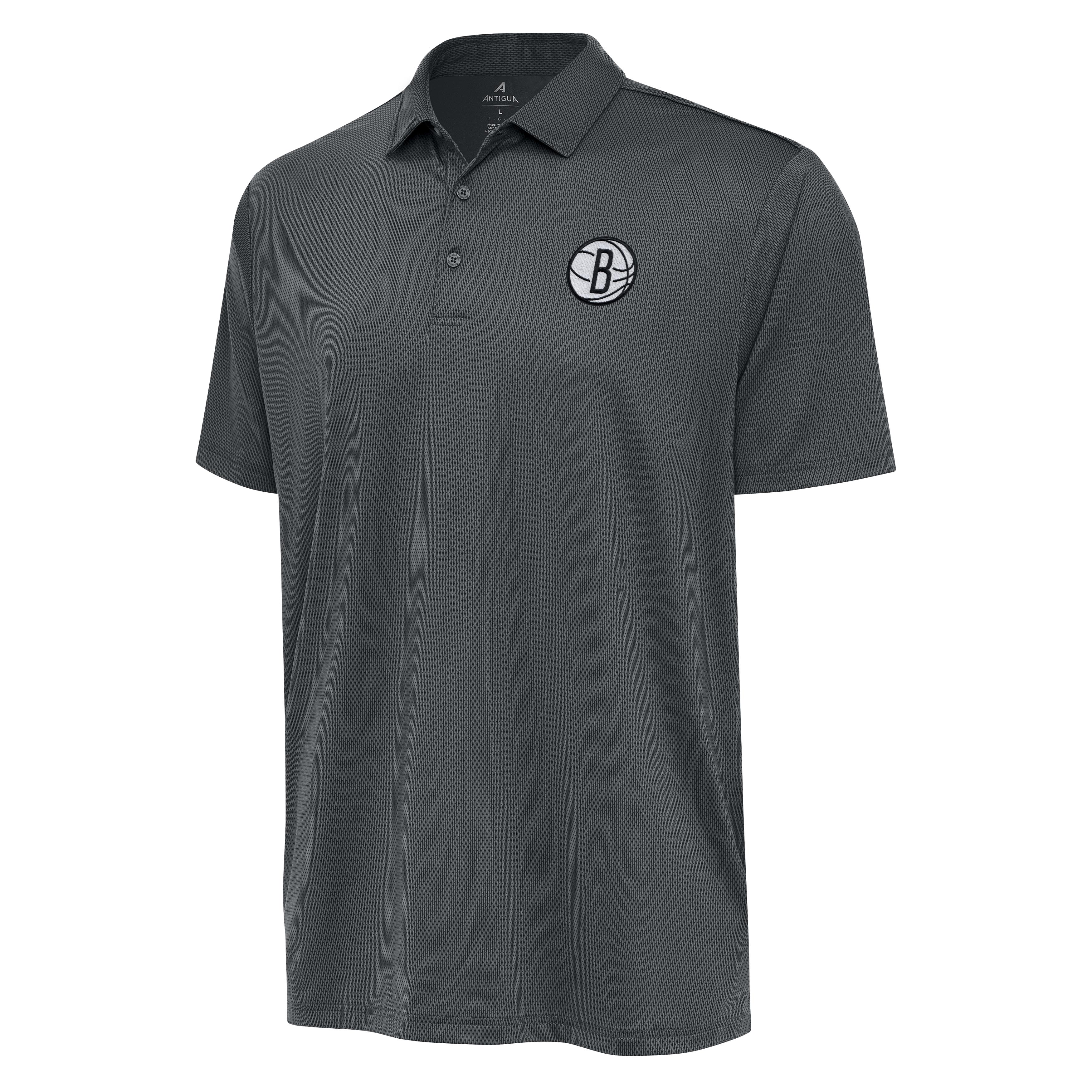 Men’s Antigua Pewter Brooklyn Nets Big & Tall Ellipse Polo Men’s Antigua Pewter Brooklyn Nets Big & Tall Ellipse Polo