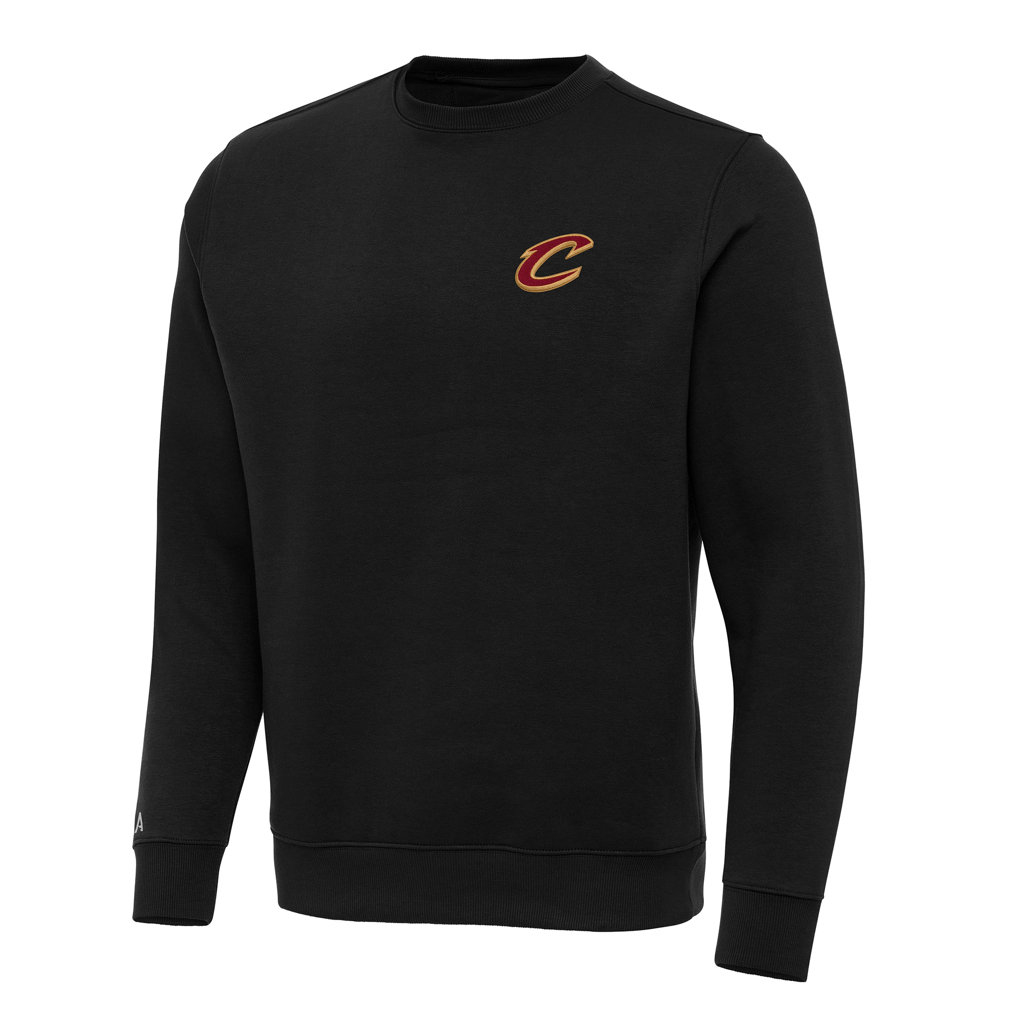 Men's Antigua Black Cleveland Cavaliers Big & Tall Victory Crew Neck Pullover Sweatshirt