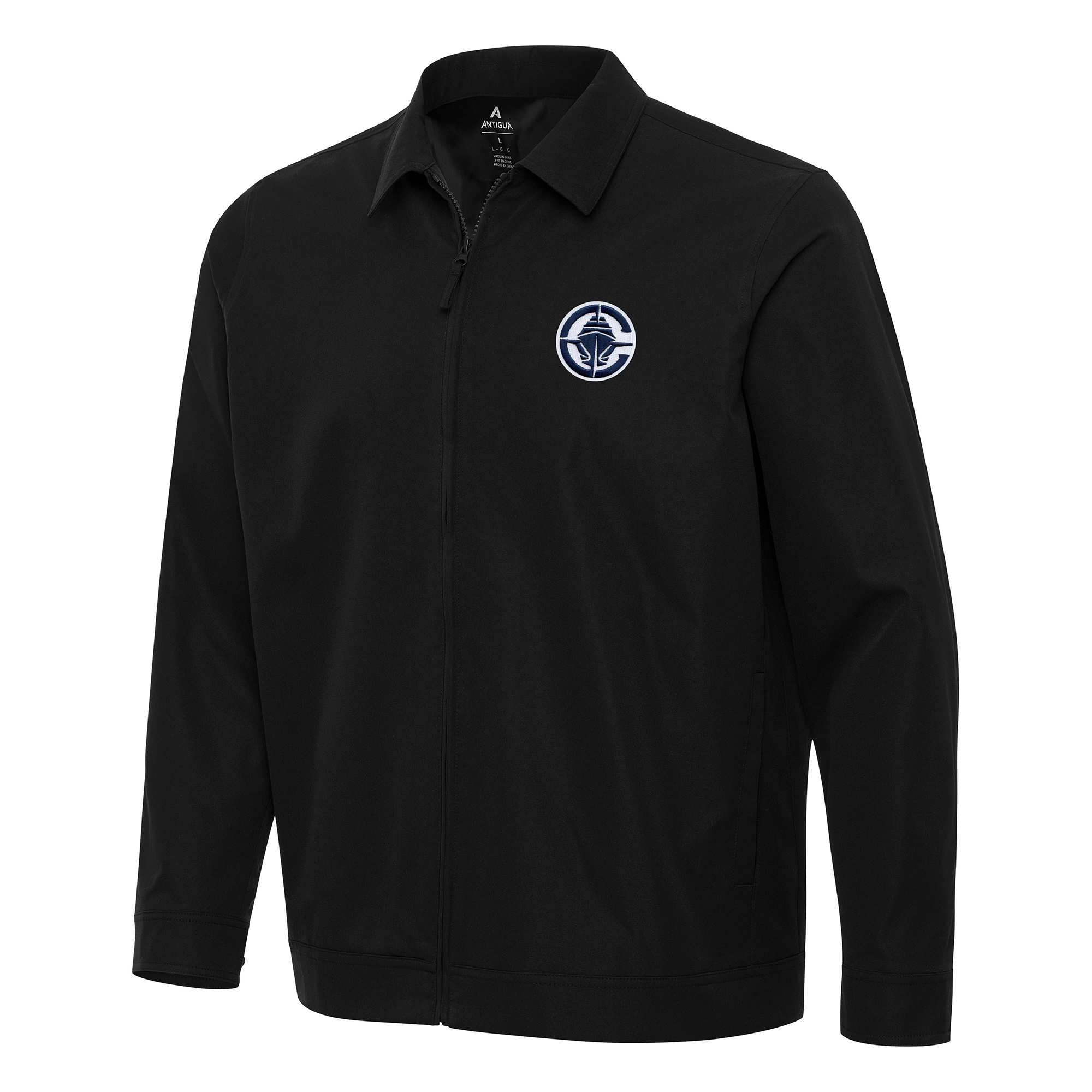 Men’s Antigua Black LA Clippers Pivot Full-Zip Jacket Men’s Antigua Black LA Clippers Pivot Full-Zip Jacket