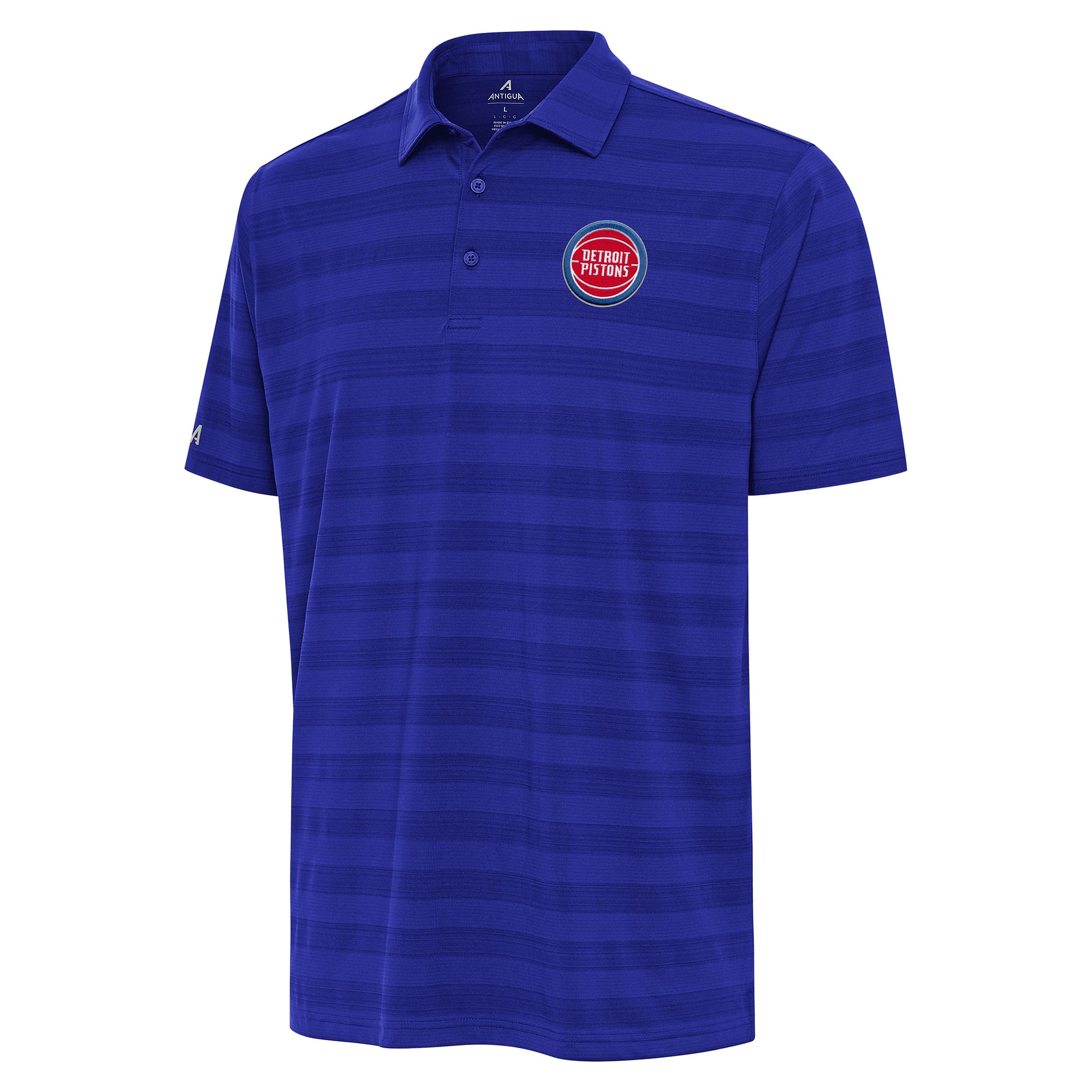 Men's Antigua Royal Detroit Pistons Tunnel Polo