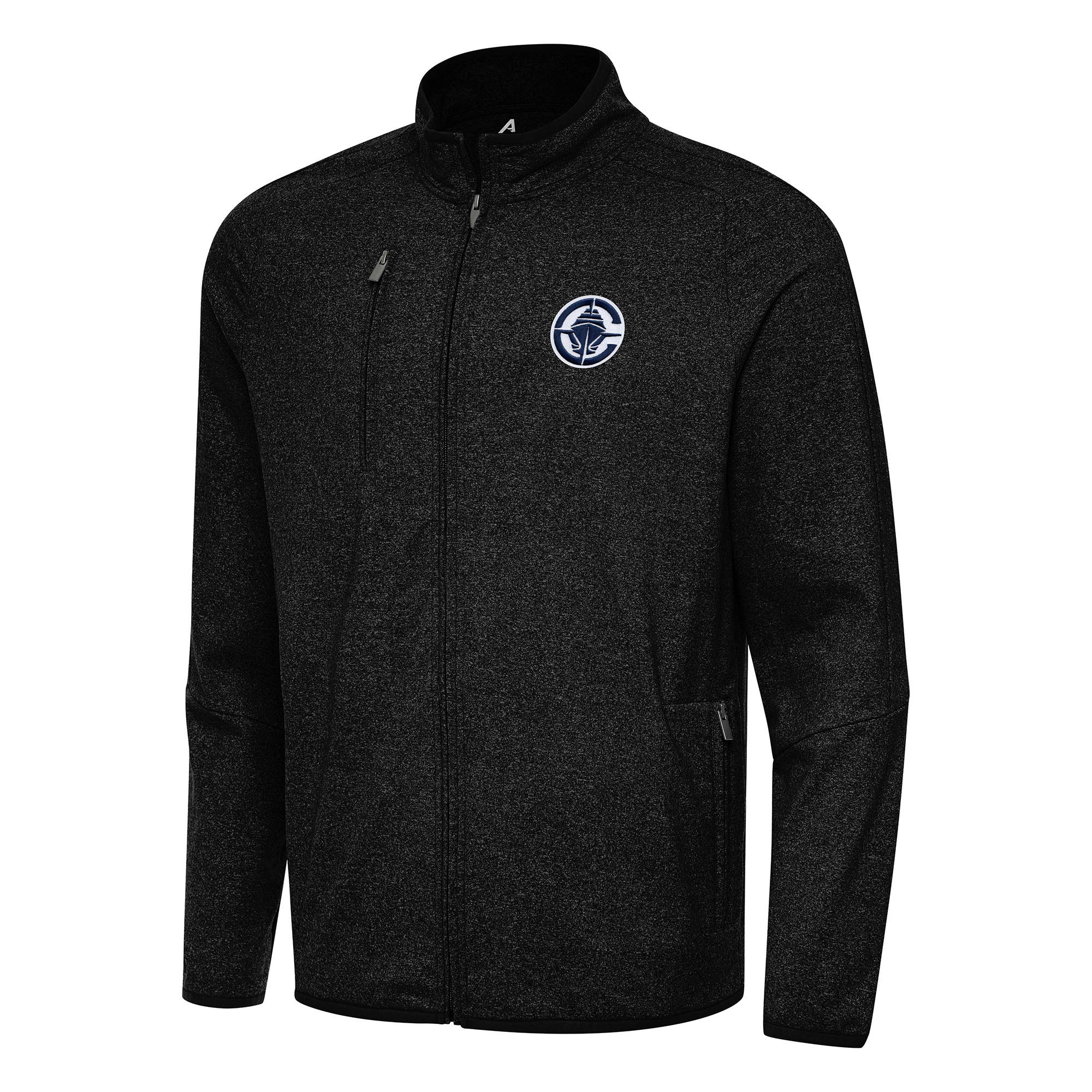 Men’s Antigua Heather Black LA Clippers Hold-Up Full-Zip Tri-Blend Jacket Men’s Antigua Heather Black LA Clippers Hold-Up Full-Zip Tri-Blend Jacket