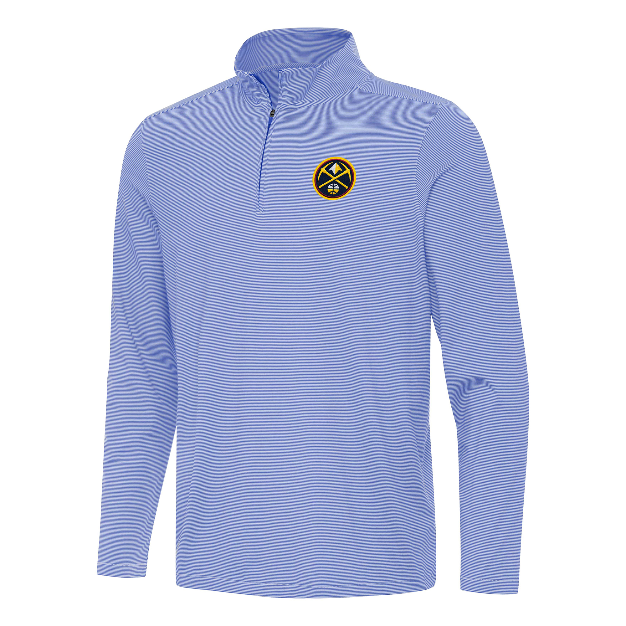 Men's Antigua Royal Denver Nuggets Twine Quarter-Zip Top