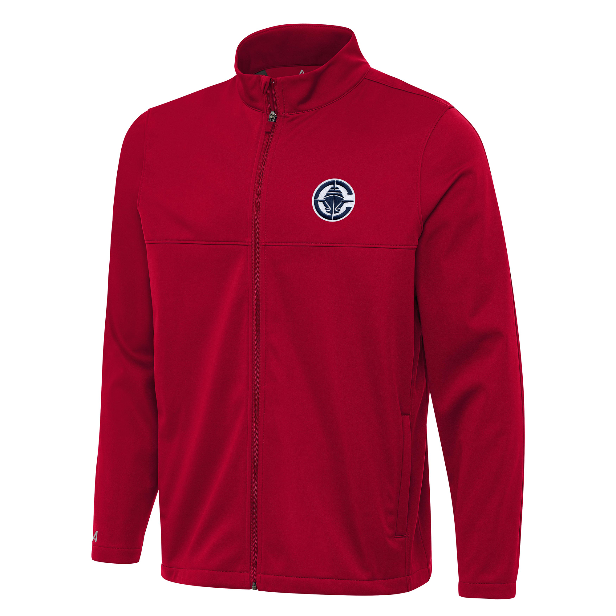 Men's Antigua Red LA Clippers Links 2 Full-Zip Golf Jacket