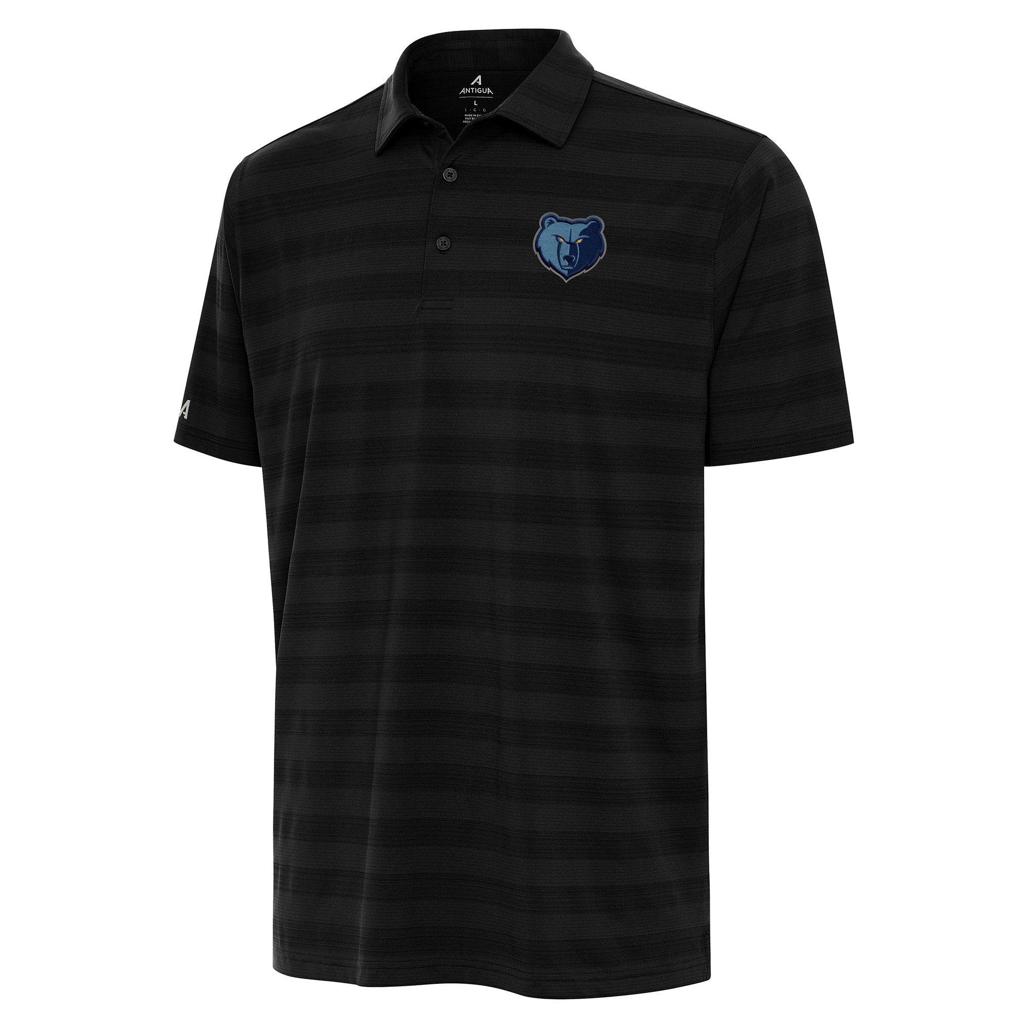 Men's Antigua Black Memphis Grizzlies Tunnel Polo