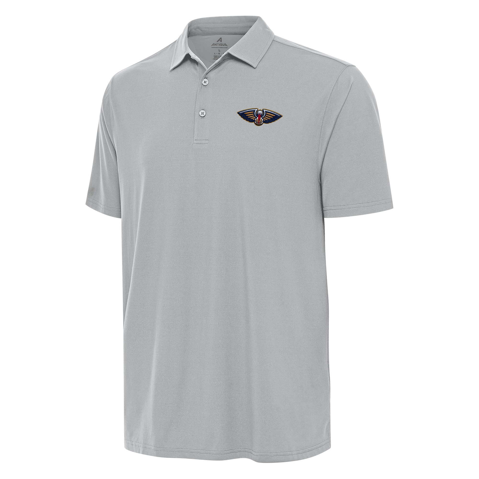Men's Antigua Gray New Orleans Pelicans Era Polo