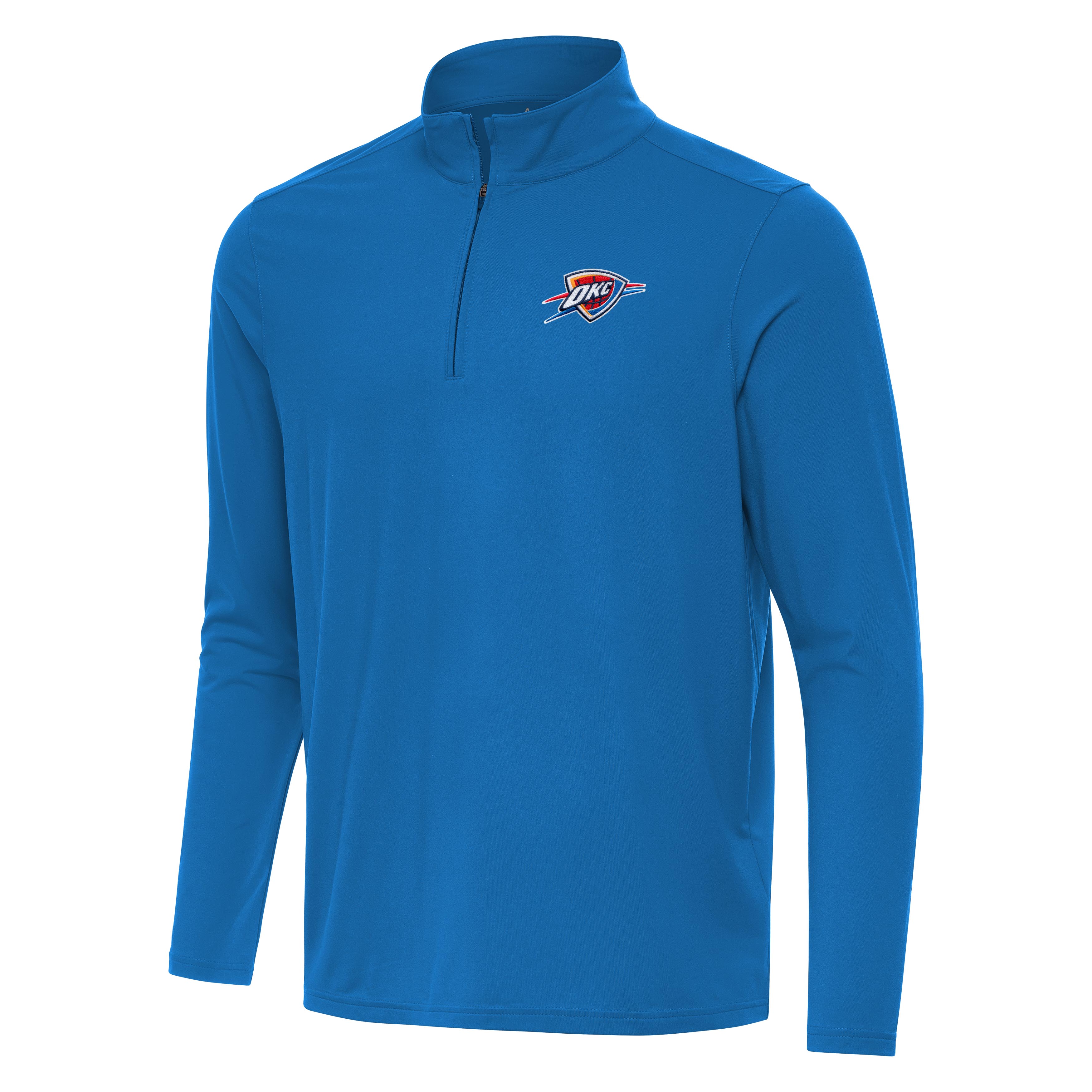Men’s Antigua Blue Oklahoma City Thunder Intent Quarter-Zip Top Men’s Antigua Blue Oklahoma City Thunder Intent Quarter-Zip Top