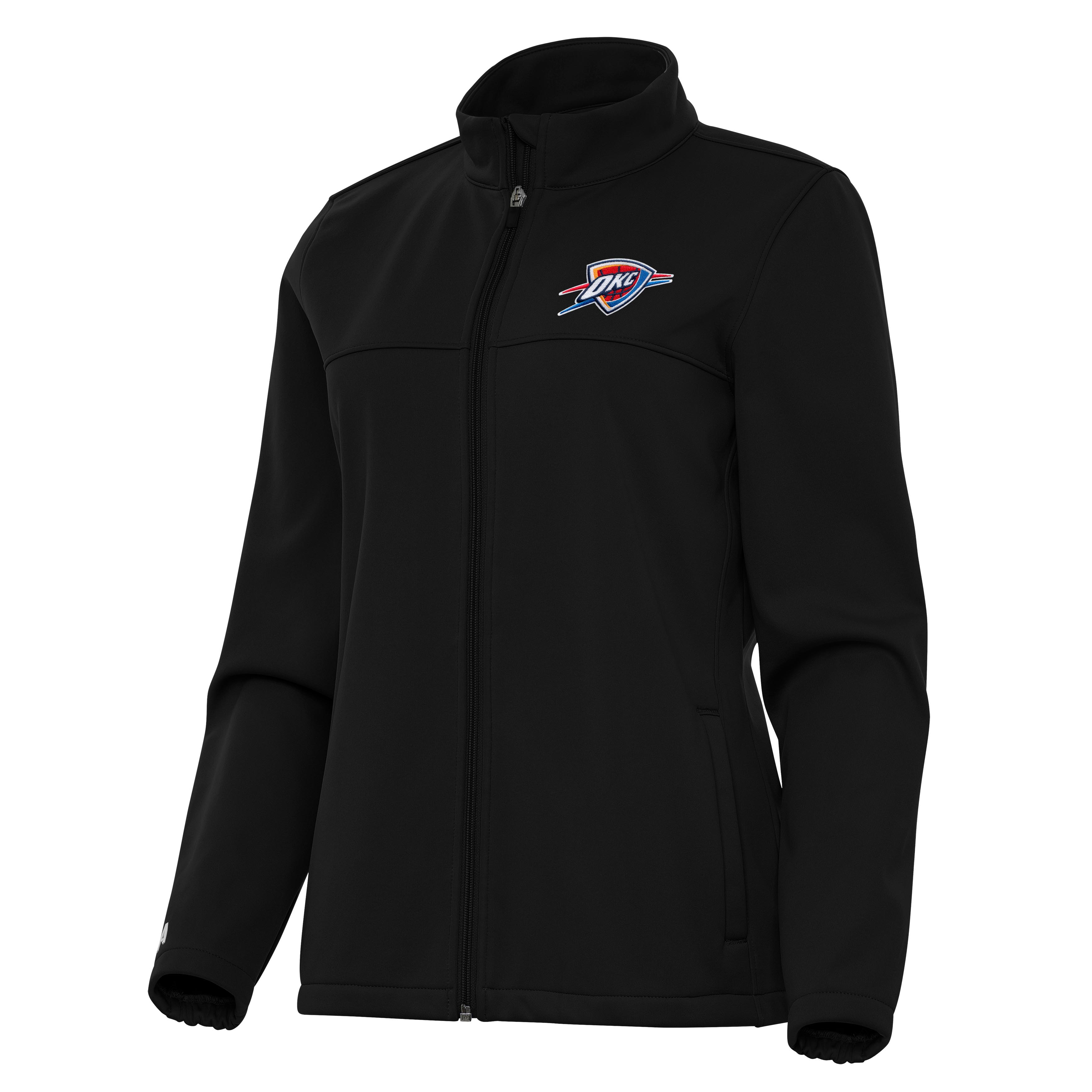 Women’s Antigua Black Oklahoma City Thunder Links 2 Full-Zip Golf Jacket Women’s Antigua Black Oklahoma City Thunder Links 2 Full-Zip Golf Jacket