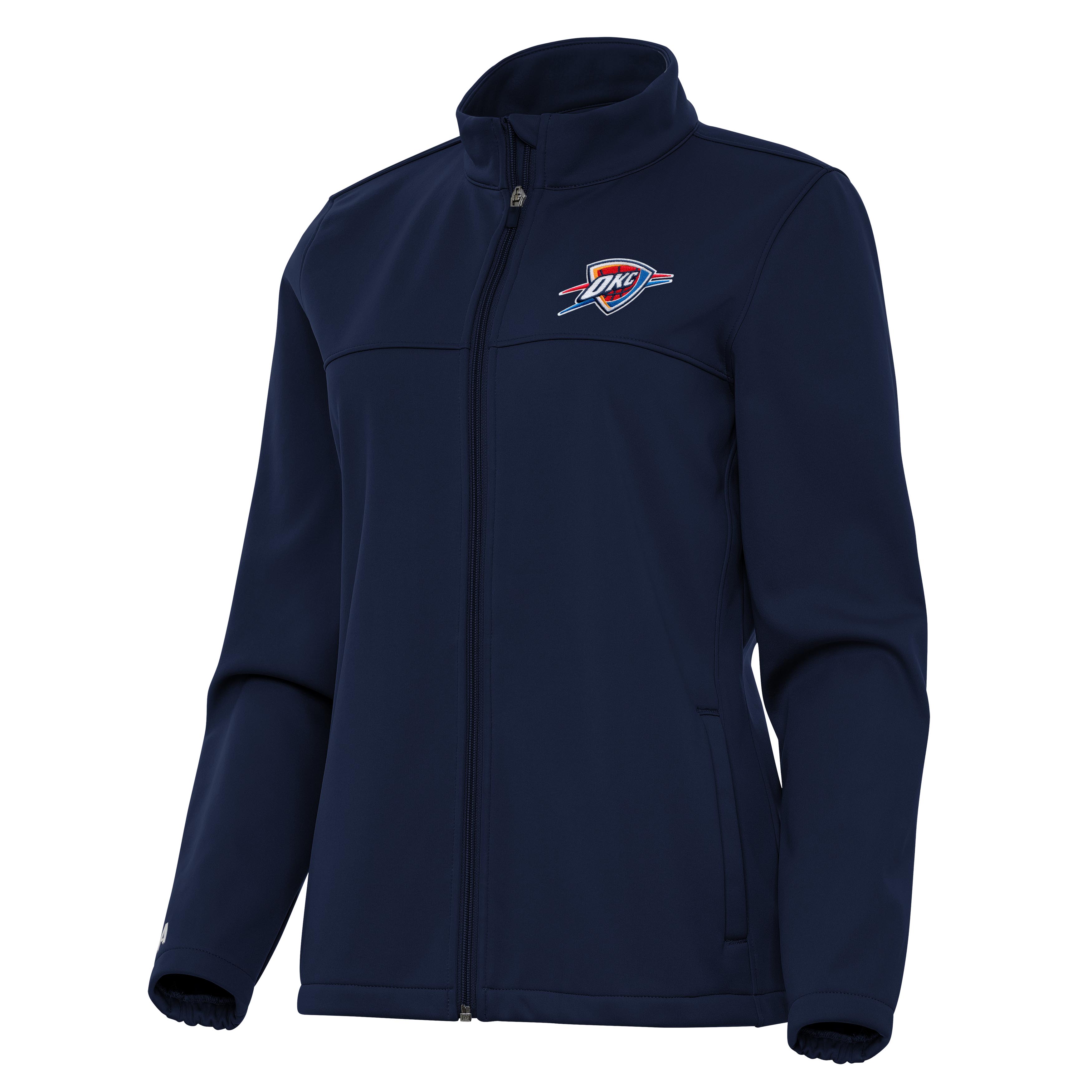Women’s Antigua Navy Oklahoma City Thunder Links 2 Full-Zip Golf Jacket Women’s Antigua Navy Oklahoma City Thunder Links 2 Full-Zip Golf Jacket
