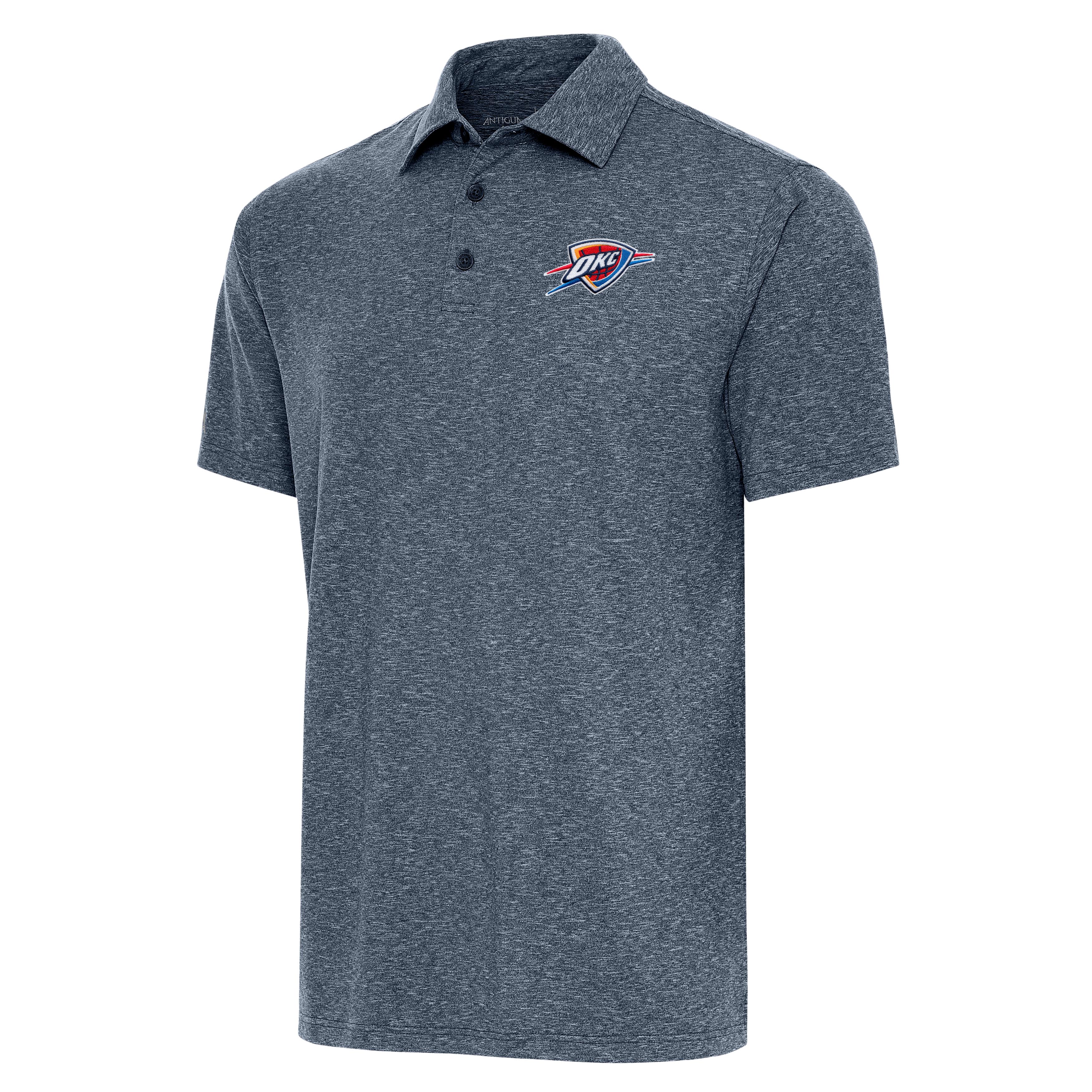Men's Antigua Heather Navy Oklahoma City Thunder Big & Tall Par 3 Polo