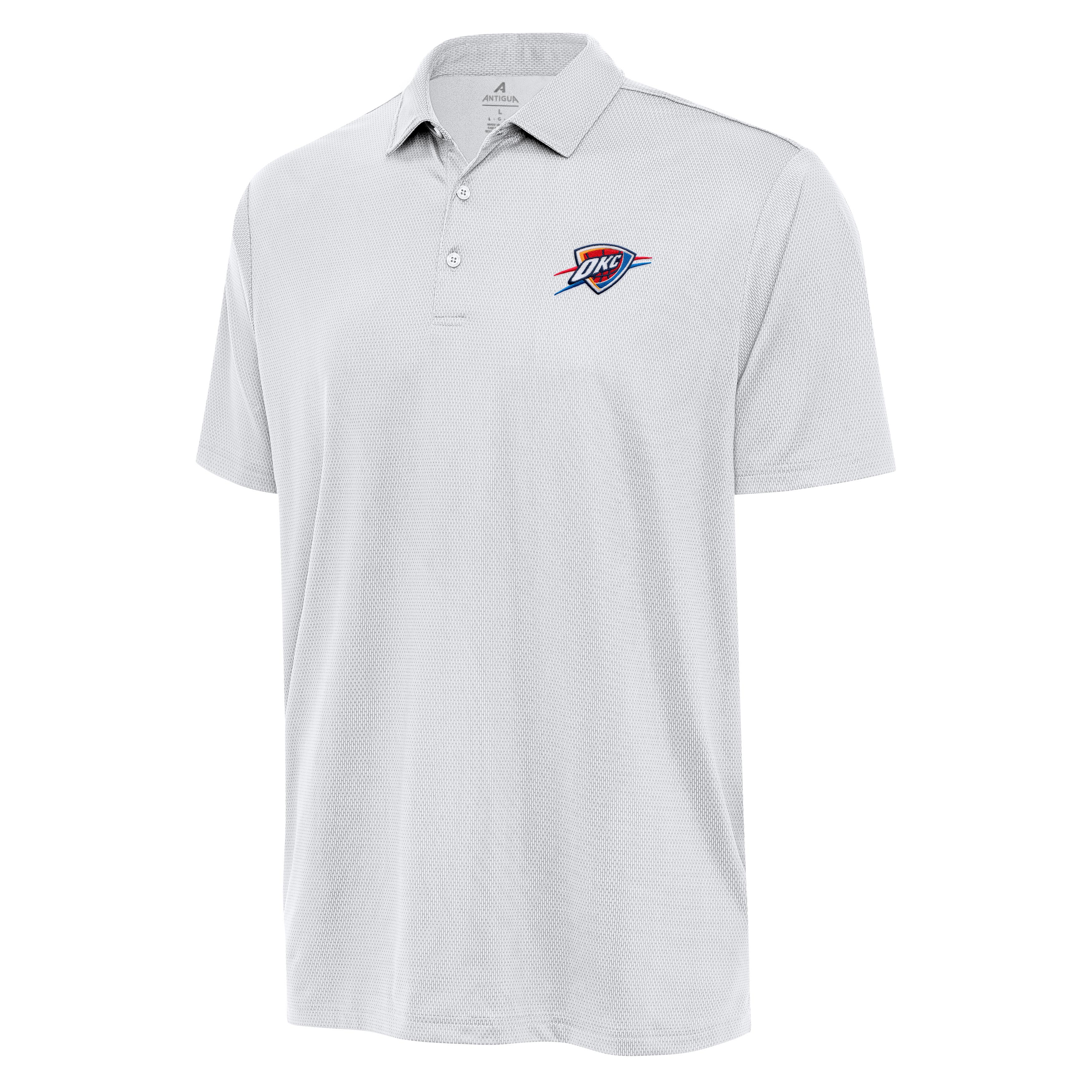 Men's Antigua White Oklahoma City Thunder Big & Tall Ellipse Polo