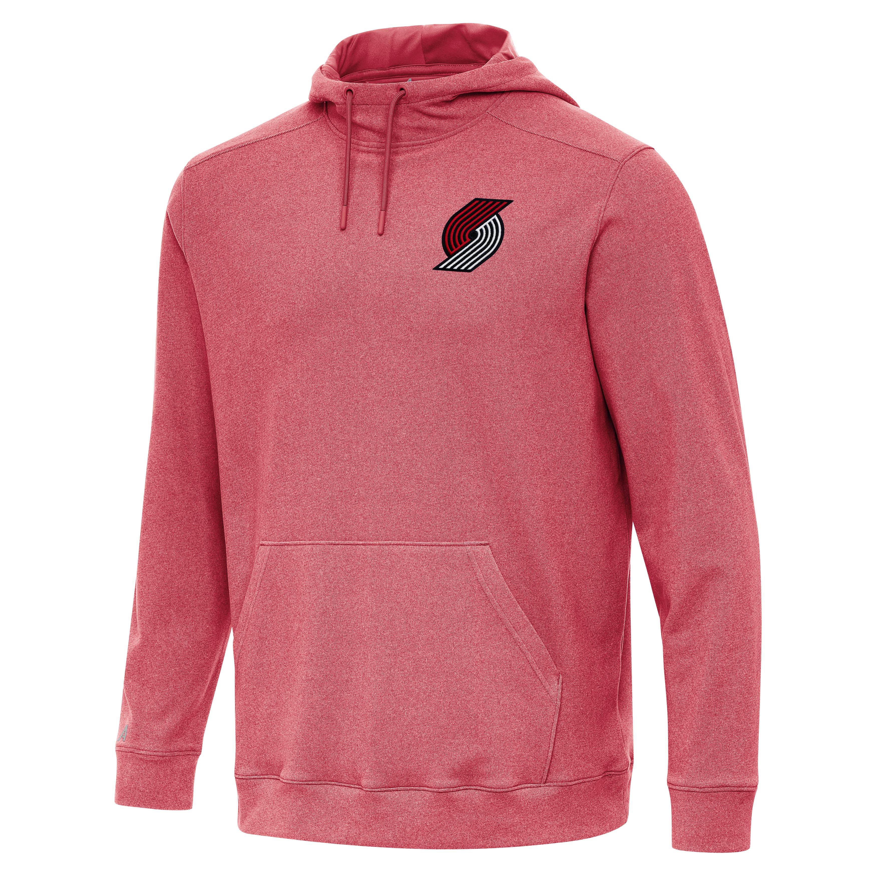 Men's Antigua Heather Red Portland Trail Blazers Cloud Pullover Hoodie
