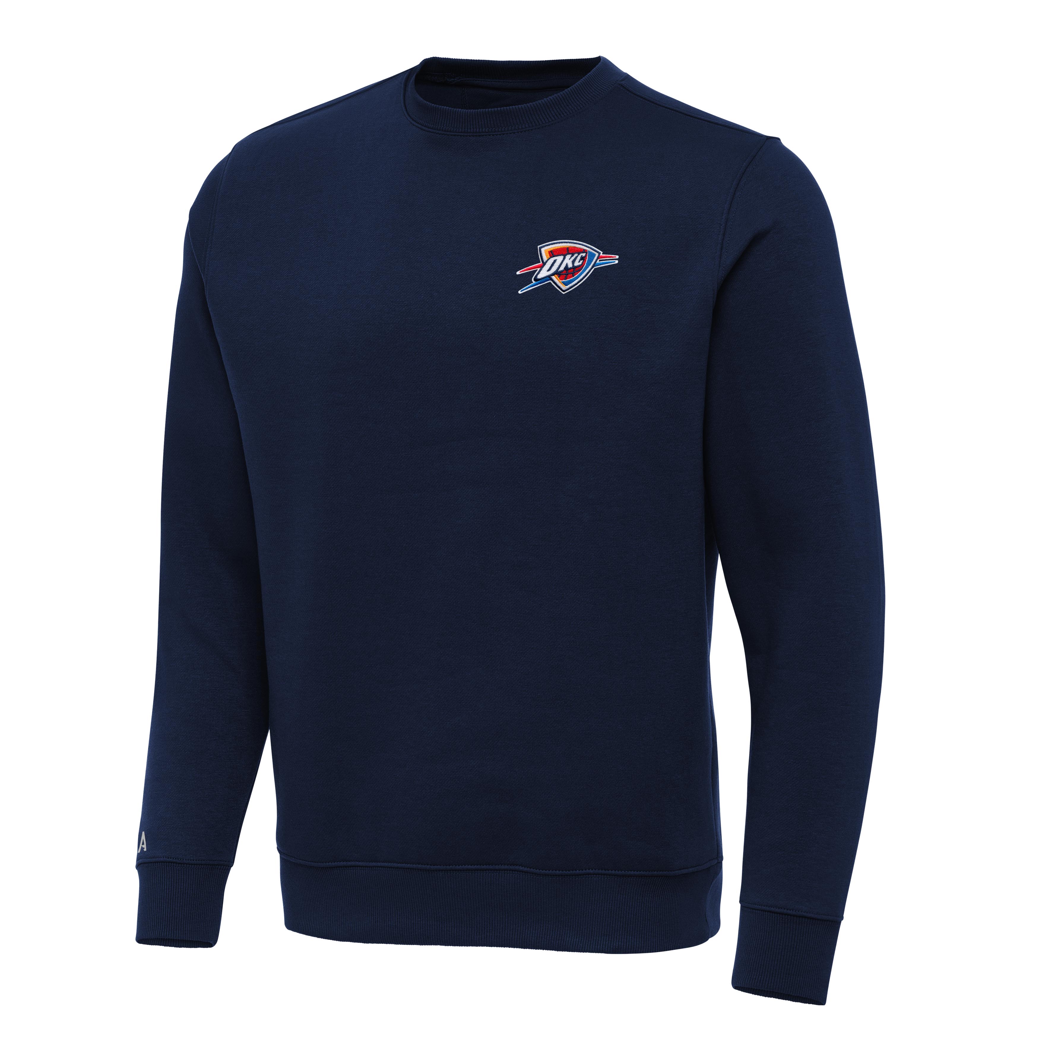 Men's Antigua Navy Oklahoma City Thunder Big & Tall Victory Crew Neck Pullover Sweatshirt