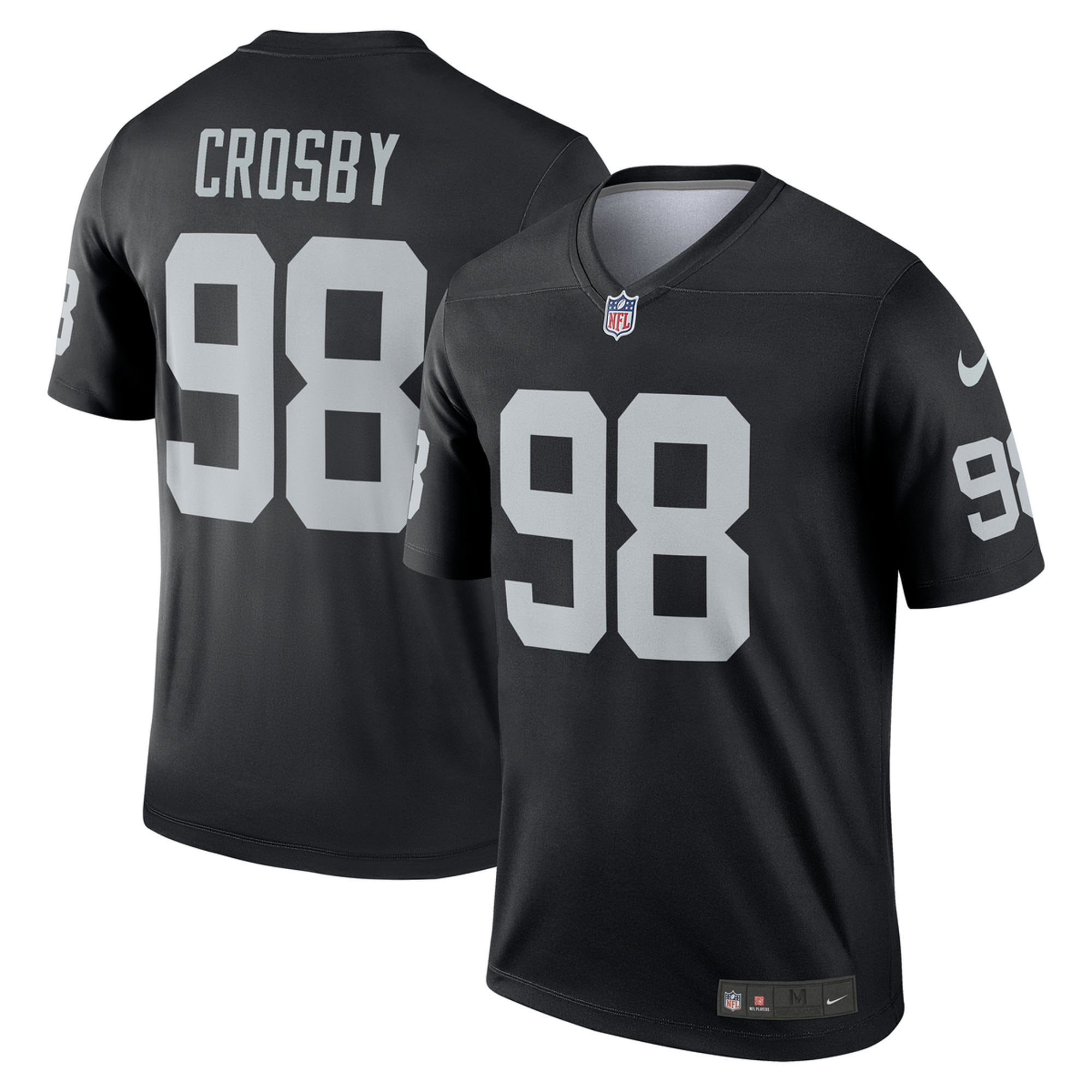 Men's Nike Maxx Crosby Black Las Vegas Raiders Legend Player Performance Top