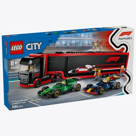 F1® LEGO® Truck with RB20 & AMR24 F1® Cars