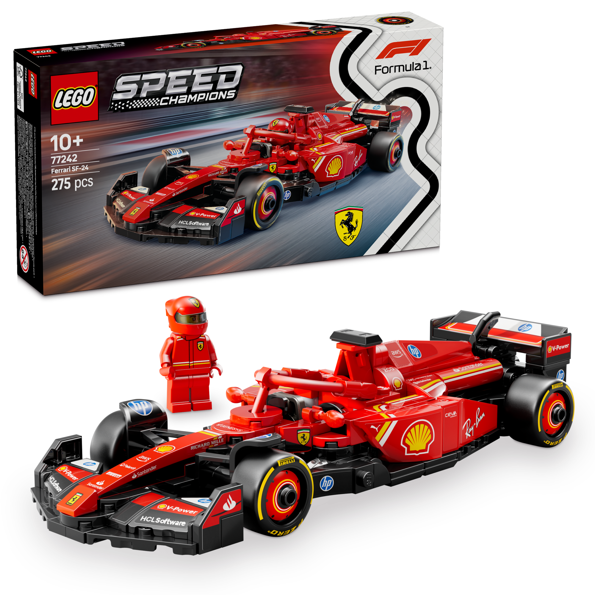 LEGO Speed Champions Ferrari SF-24 F1 Construction Set 77242