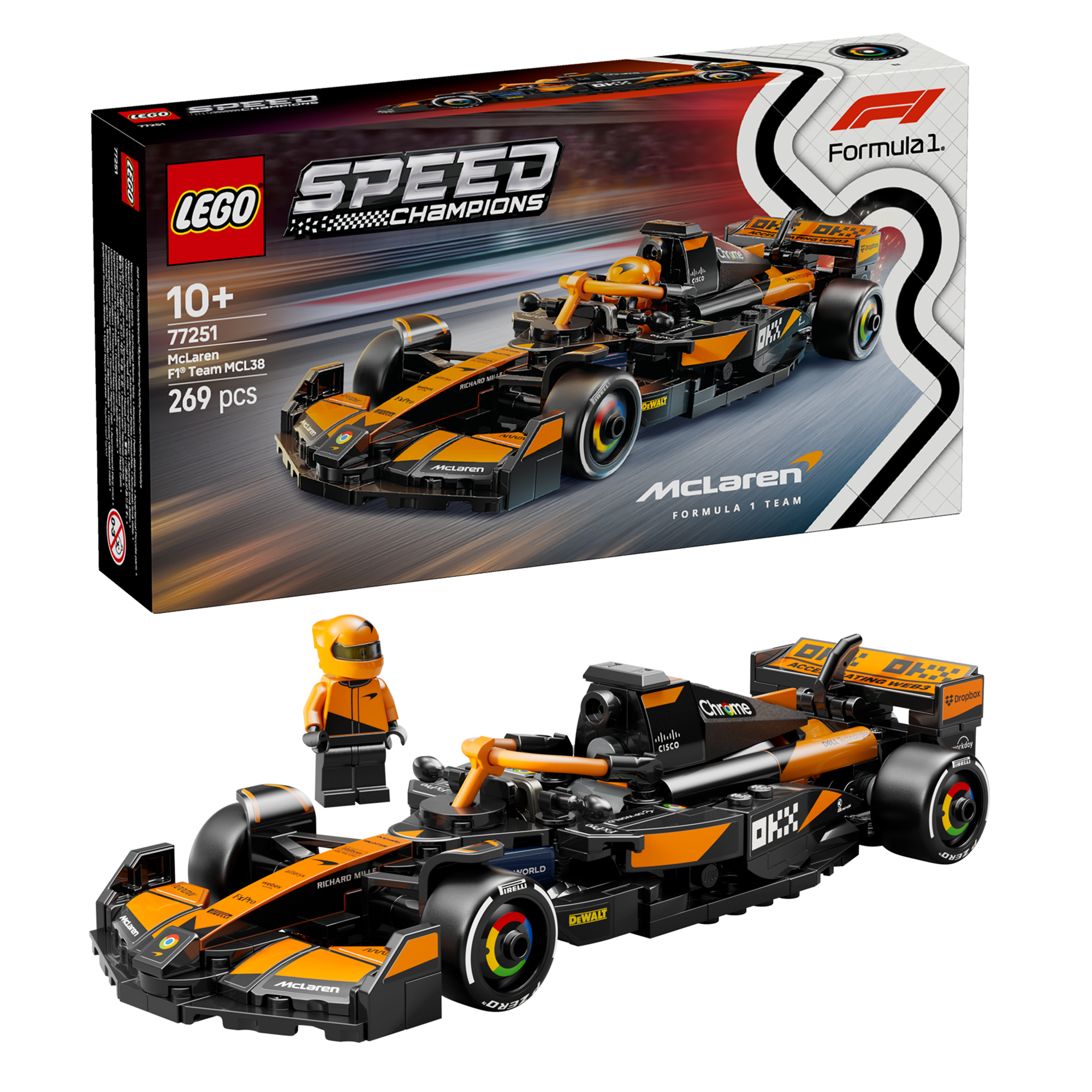 Lego Speed Champions 77251 McLaren F1 Team MCL38 Race Car