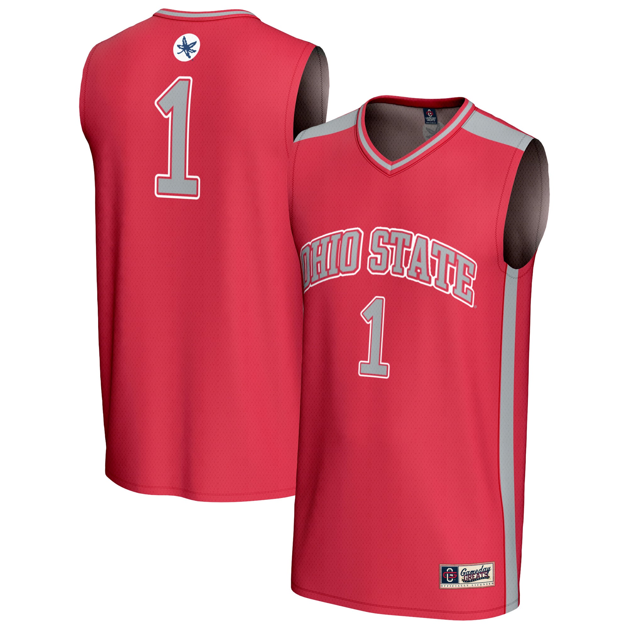 Youth GameDay Greats #1 Scarlet Ohio State Buckeyes Lightweight Basketball Fashion Jersey