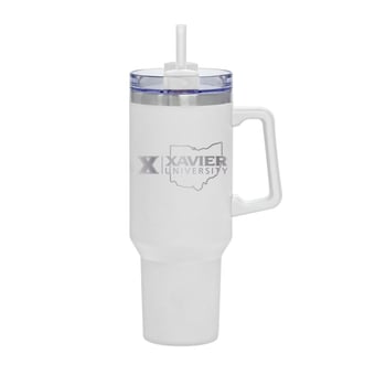 White Xavier Musketeers 40oz. Rocky My State Tumbler