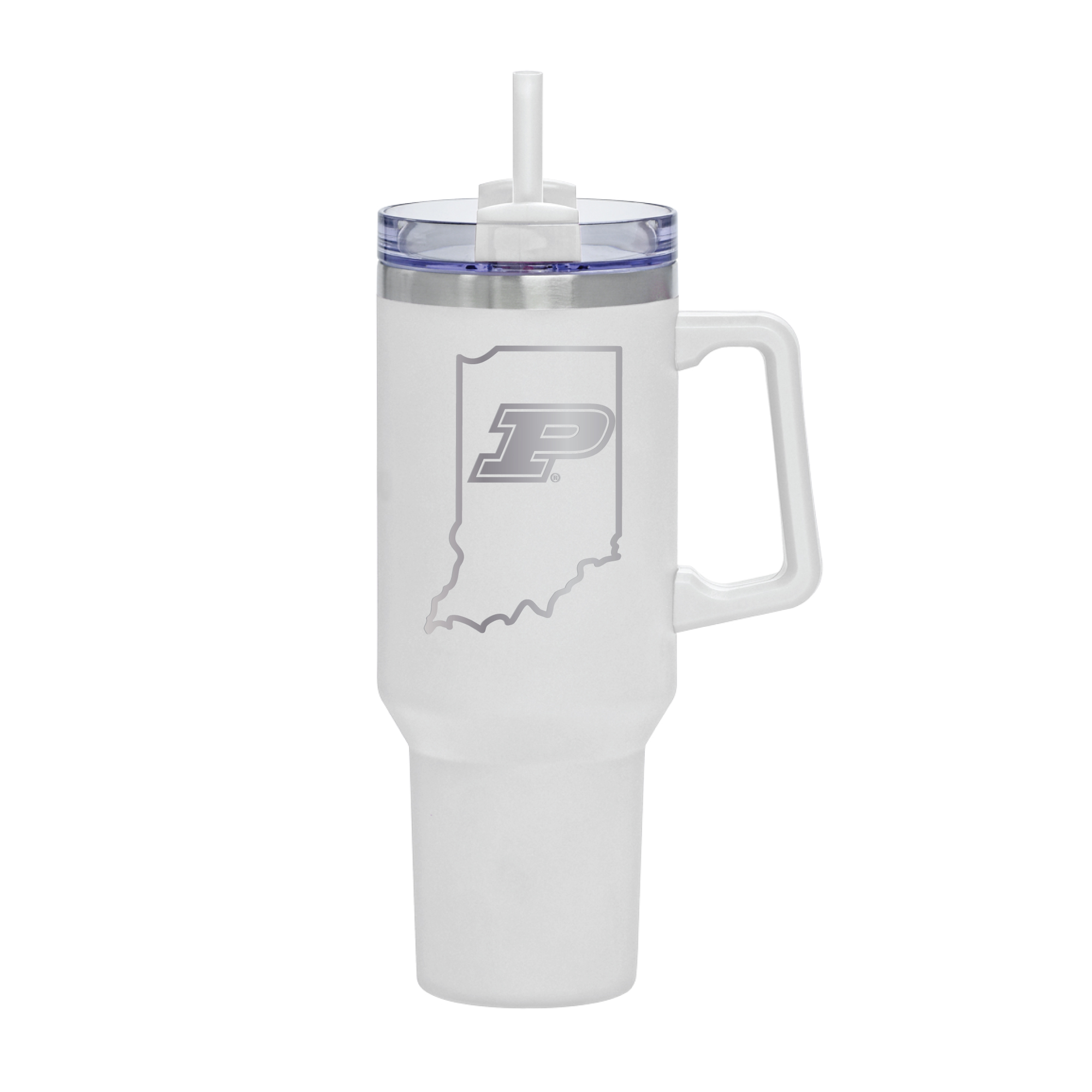 White Purdue Boilermakers 40oz. Rocky My State Tumbler