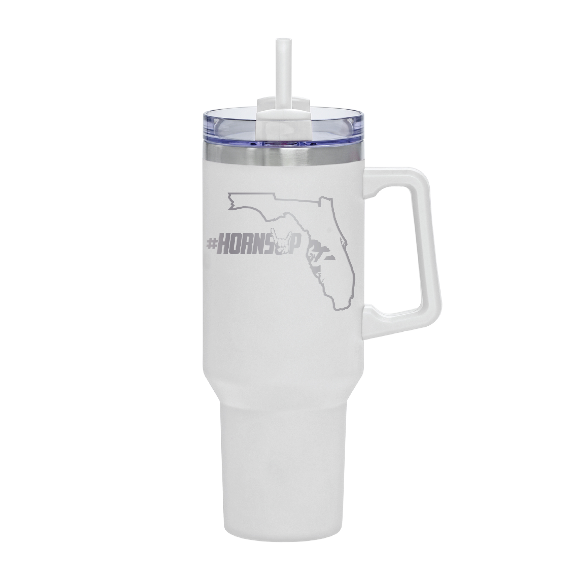 White South Florida Bulls 40oz. Rocky My State Tumbler