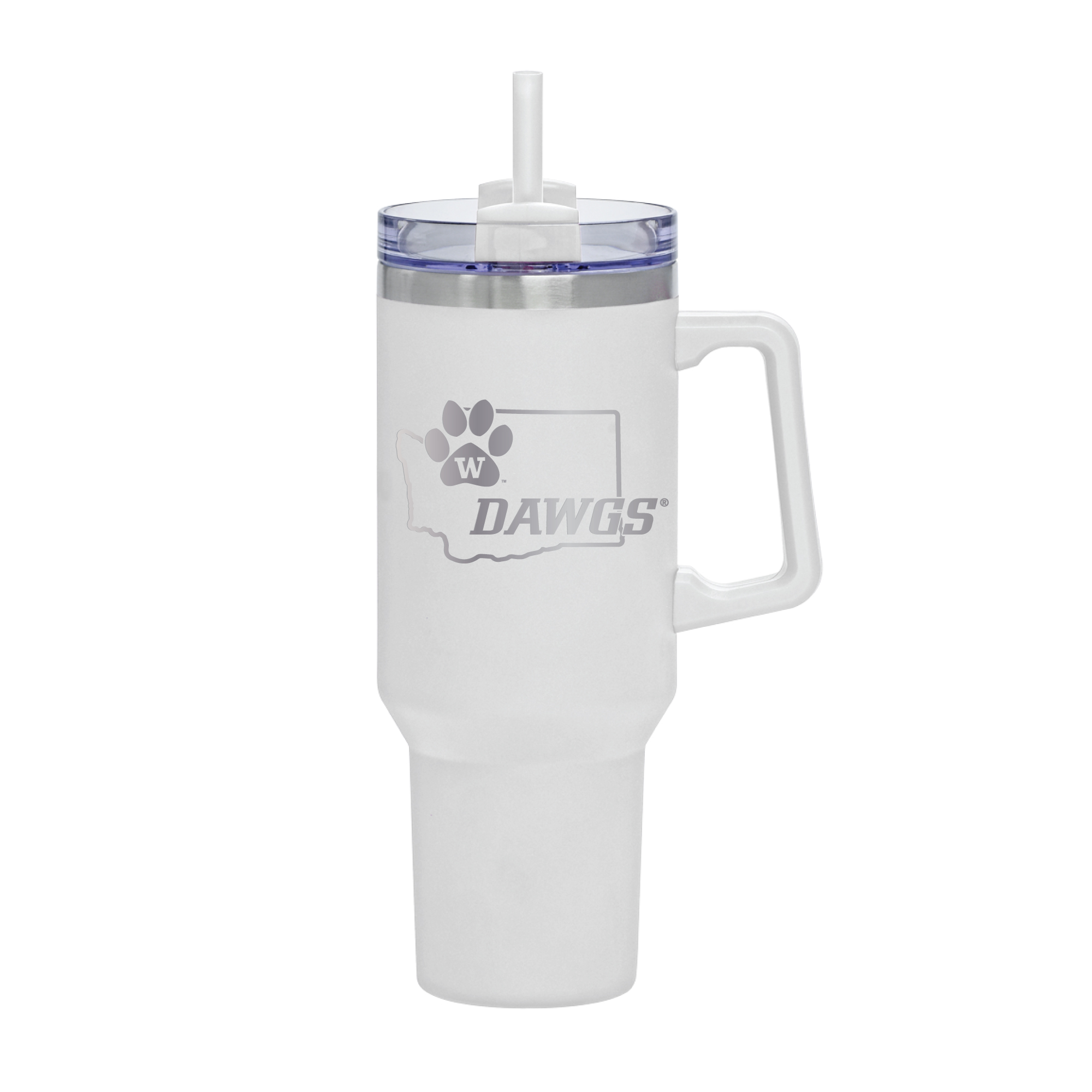 White Washington Huskies 40oz. Rocky My State Tumbler