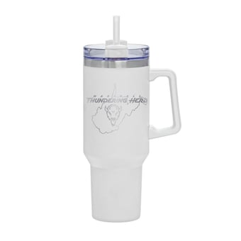 White Marshall Thundering Herd 40oz. Rocky My State Tumbler