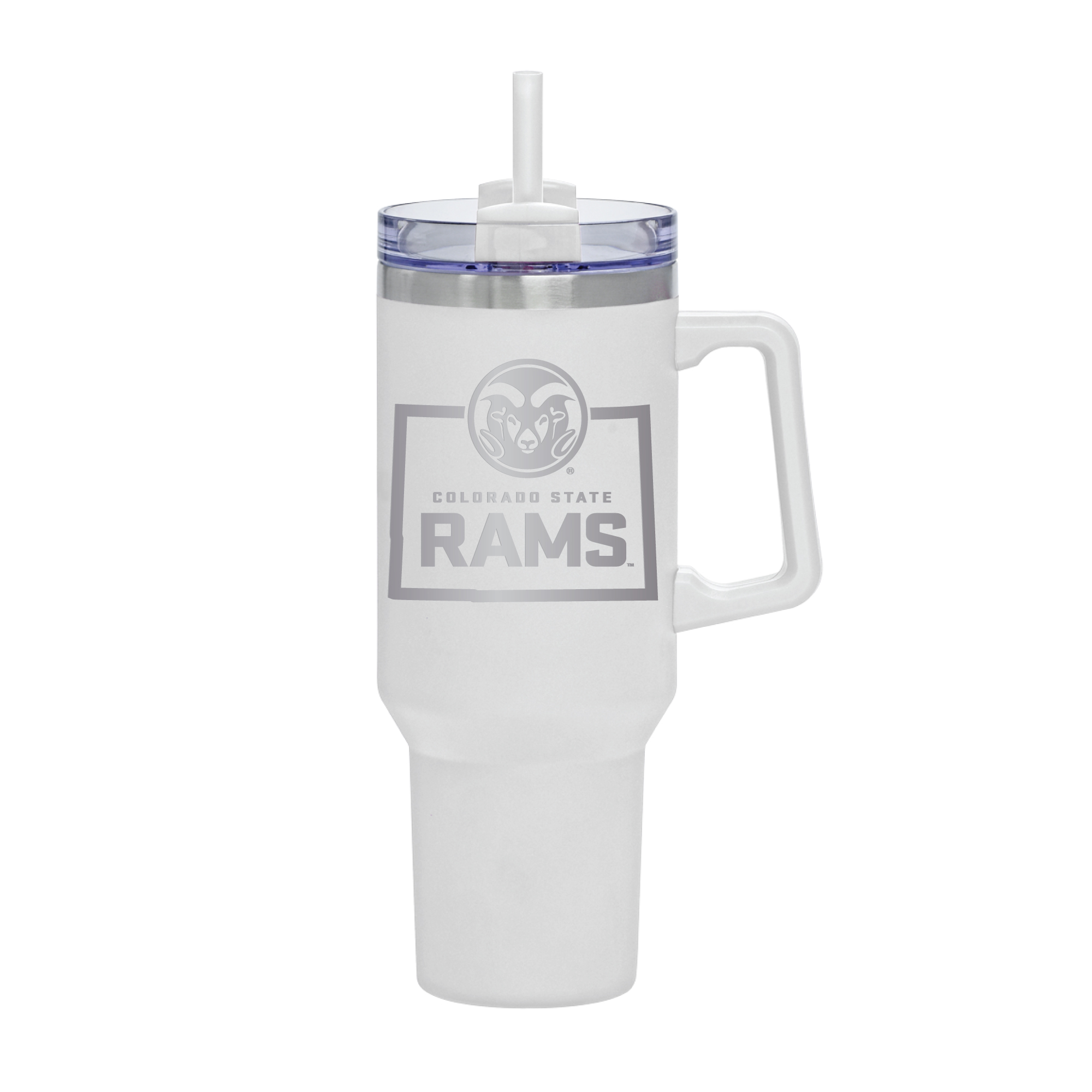 White Colorado State Rams 40oz. Rocky My State Tumbler