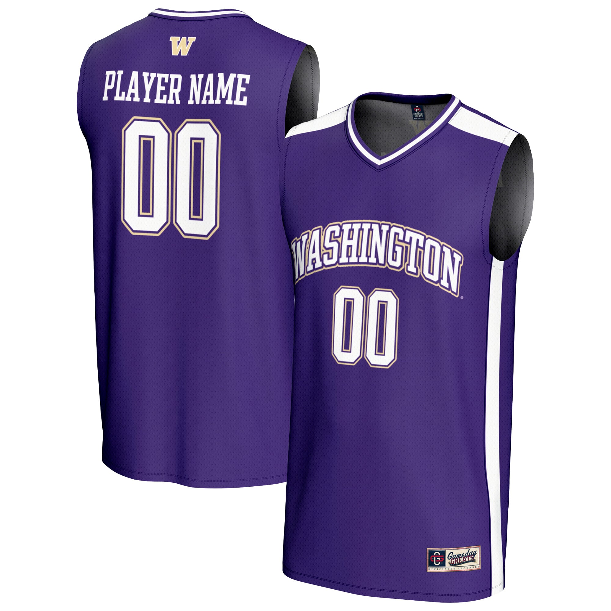 Youth GameDay Greats  Purple Washington Huskies NIL Pick-A-Player Lightweight Men's Basketball Fashion Jersey