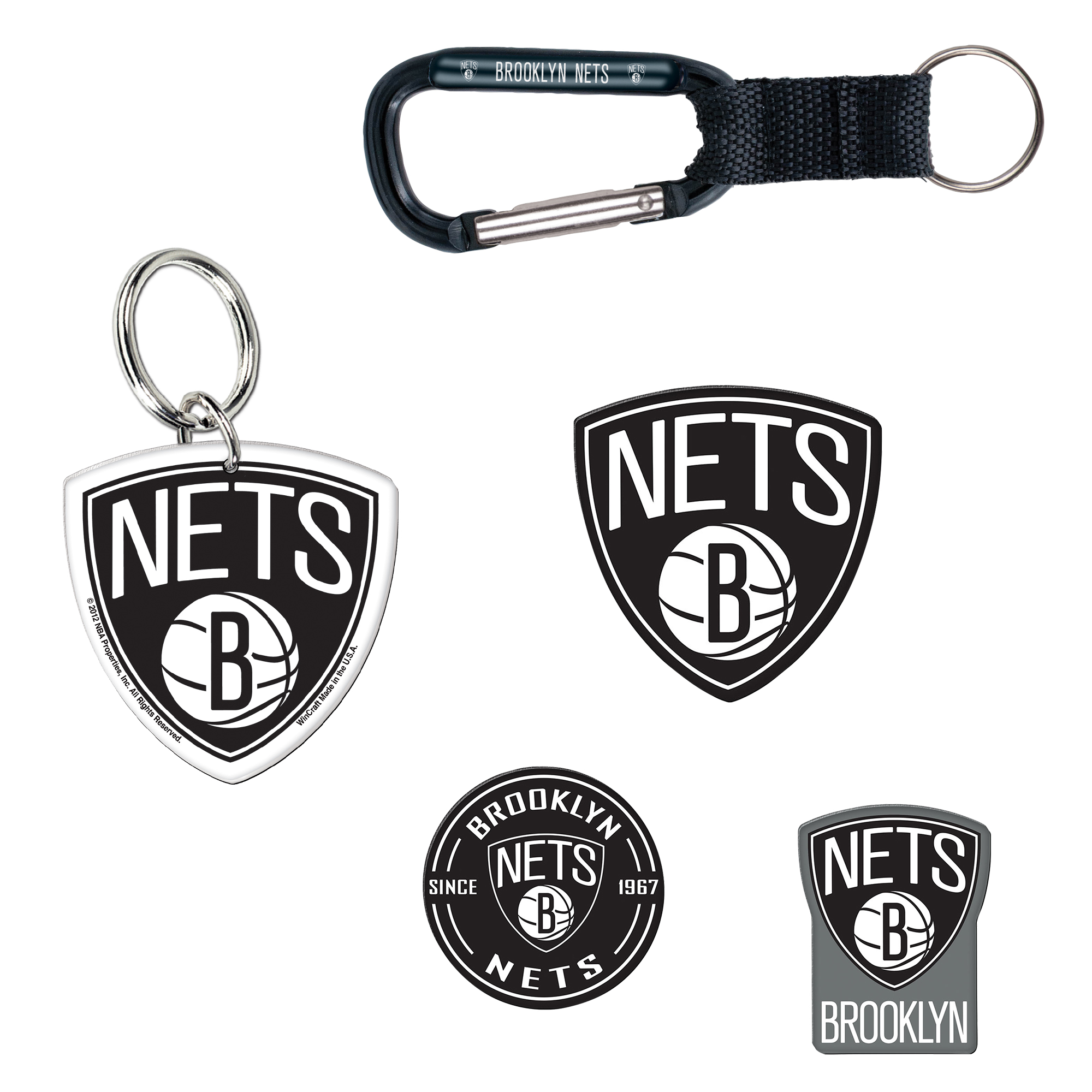 WinCraft Brooklyn Nets 5-Pack Key Ring and Fridge Magnet Set WinCraft Brooklyn Nets 5-Pack Key Ring and Fridge Magnet Set