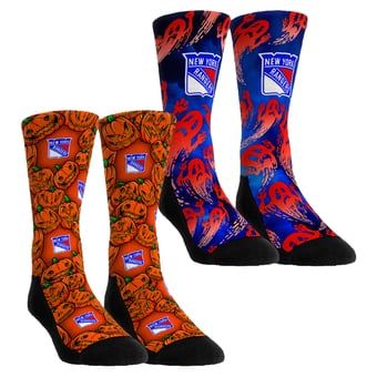 Unisex Rock Em  Orange New York Rangers Halloween Crew Socks 2-Pack Set