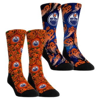 Youth Rock Em  Orange Edmonton Oilers Halloween Crew Socks 2-Pack Set
