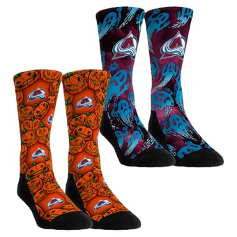 Youth Rock Em  Orange Colorado Avalanche Halloween Crew Socks 2-Pack Set