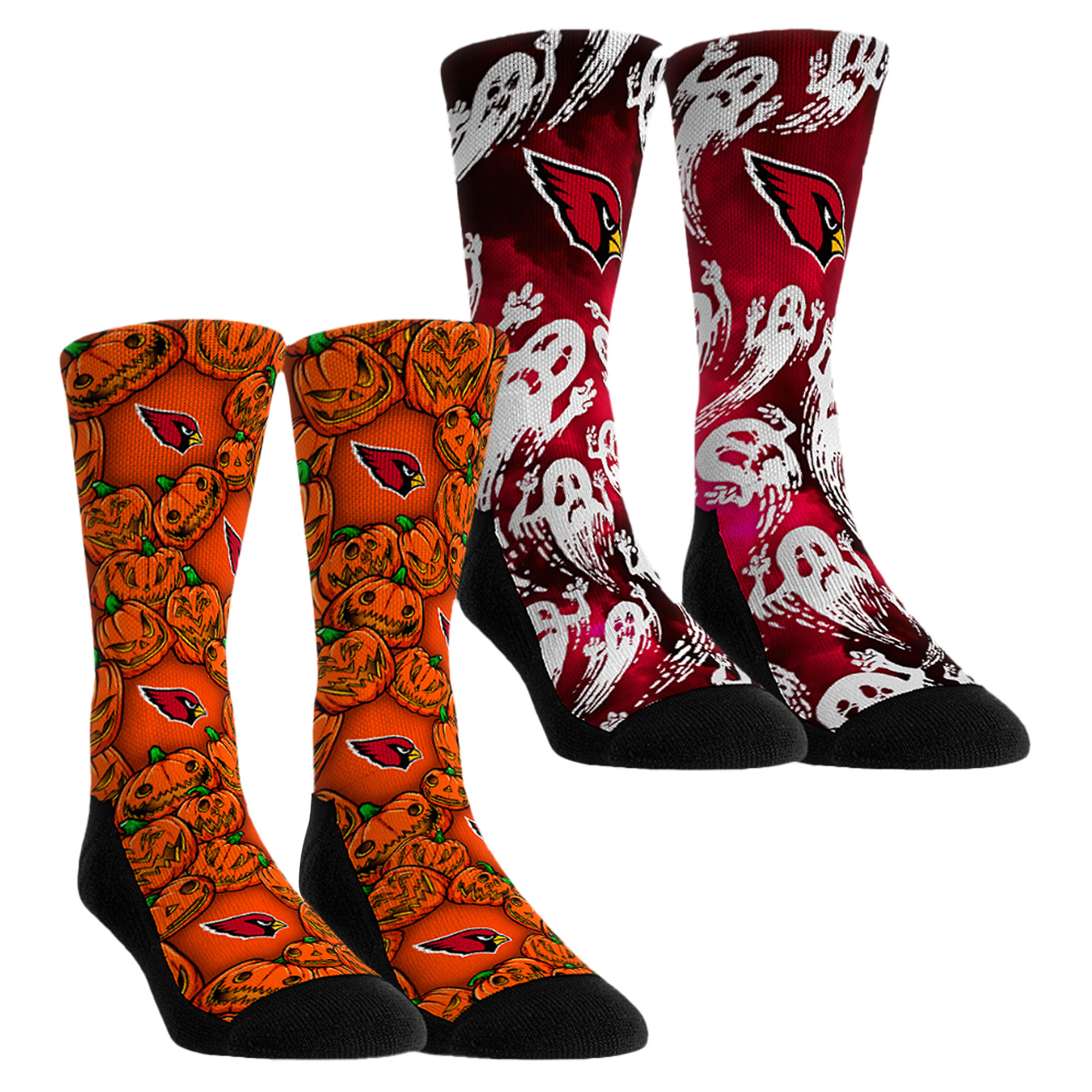 Unisex Rock Em  Orange Arizona Cardinals Halloween Crew Socks 2-Pack Set