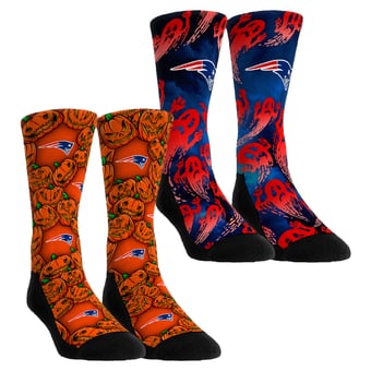 Unisex Rock Em  Orange New England Patriots Halloween Crew Socks 2-Pack Set
