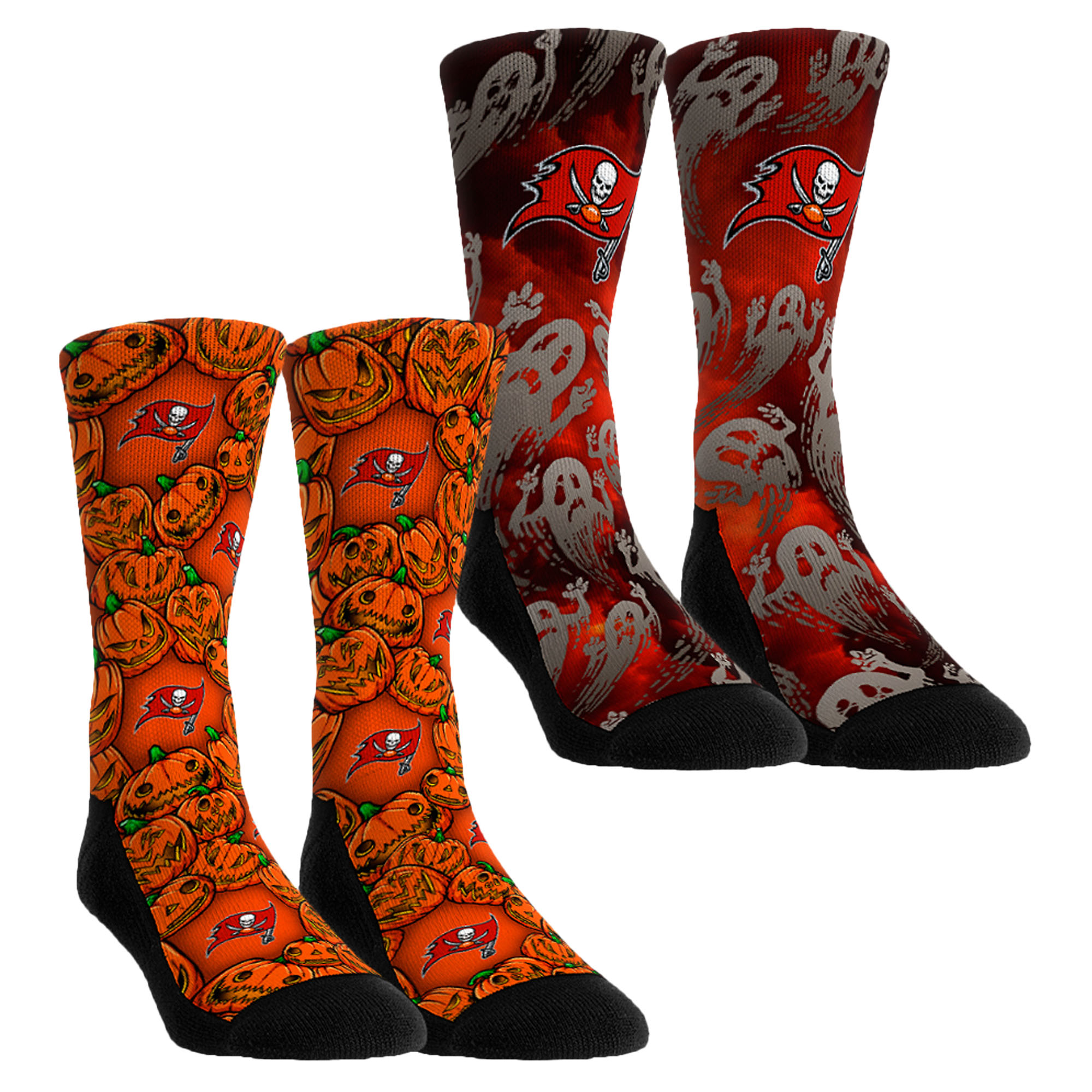 Unisex Rock Em  Orange Tampa Bay Buccaneers Halloween Crew Socks 2-Pack Set