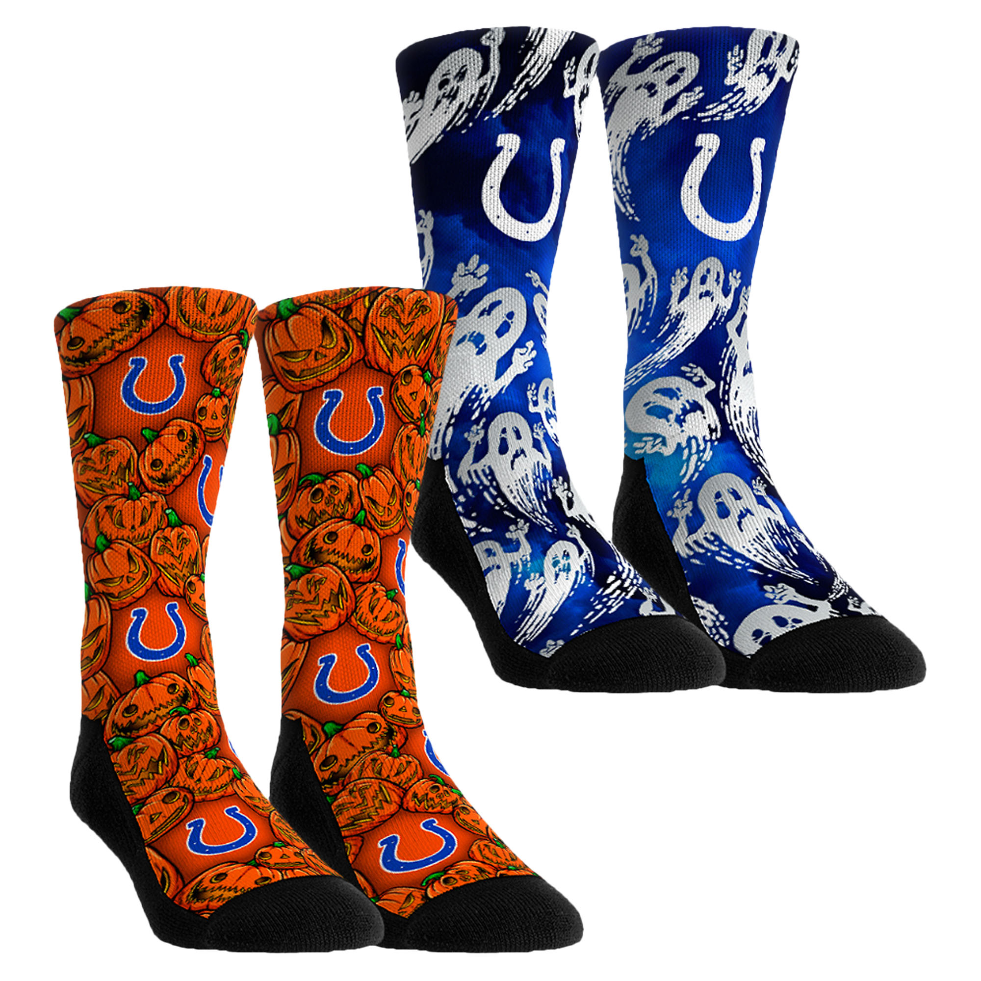 Unisex Rock Em  Orange Indianapolis Colts Halloween Crew Socks 2-Pack Set