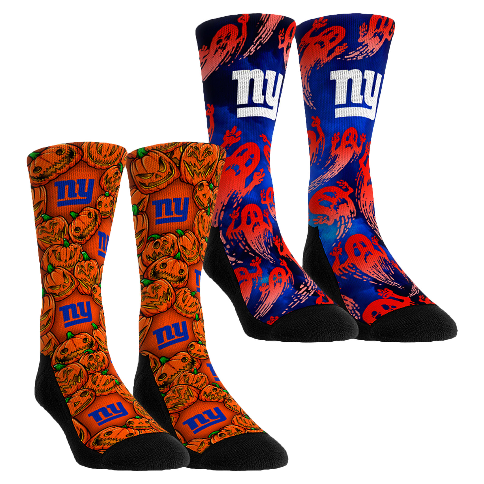 Youth Rock Em Orange New York Giants Halloween Crew Socks 2-Pack Set