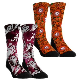 Unisex Rock Em  Orange Alabama Crimson Tide Halloween Crew Socks 2-Pack Set