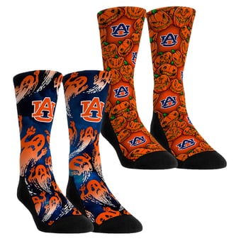 Unisex Rock Em  Orange Auburn Tigers Halloween Crew Socks 2-Pack Set