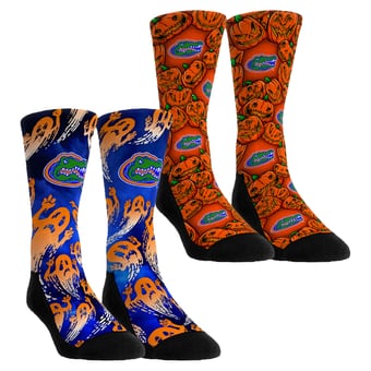 Unisex Rock Em  Orange Florida Gators Halloween Crew Socks 2-Pack Set