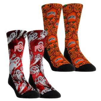 Unisex Rock Em  Orange Ohio State Buckeyes Halloween Crew Socks 2-Pack Set