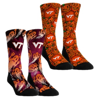 Unisex Rock Em  Orange Virginia Tech Hokies Halloween Crew Socks 2-Pack Set