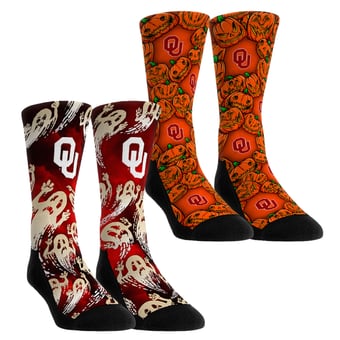 Unisex Rock Em  Orange Oklahoma Sooners Halloween Crew Socks 2-Pack Set