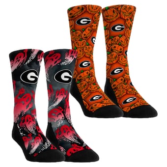 Youth Rock Em  Orange Georgia Bulldogs Halloween Crew Socks 2-Pack Set