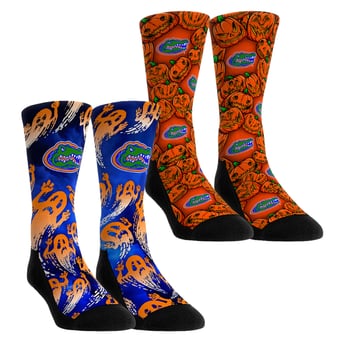 Youth Rock Em  Orange Florida Gators Halloween Crew Socks 2-Pack Set