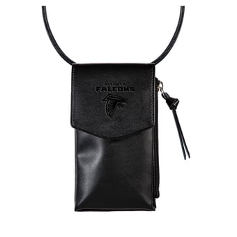 Black Atlanta Falcons Hybrid Leather Crossbody Cell Phone Wallet