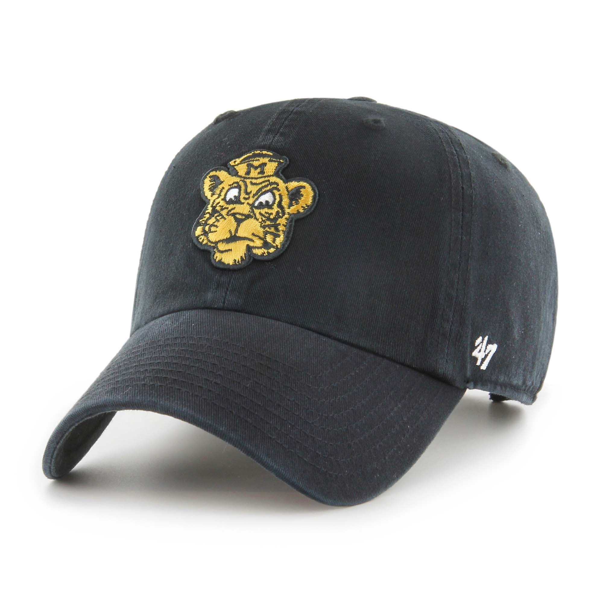 Men's '47 Black Missouri Tigers Vault Clean Up Adjustable Hat