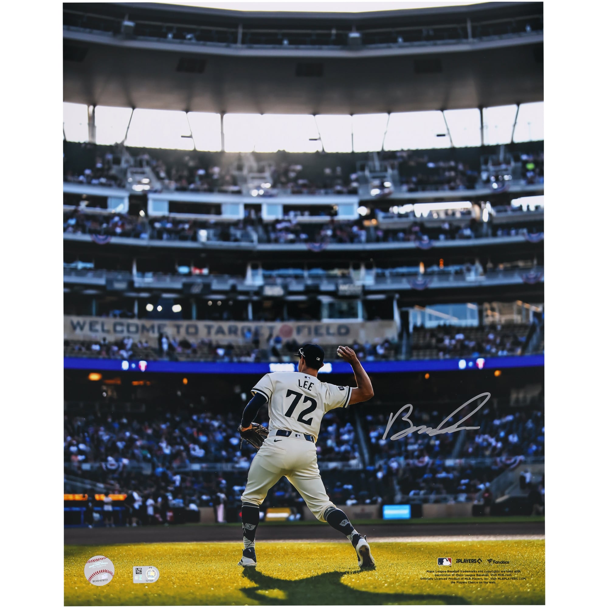 Brooks Lee Minnesota Twins Autographed 16" x 20" Throwing in MLB Debut Photograph