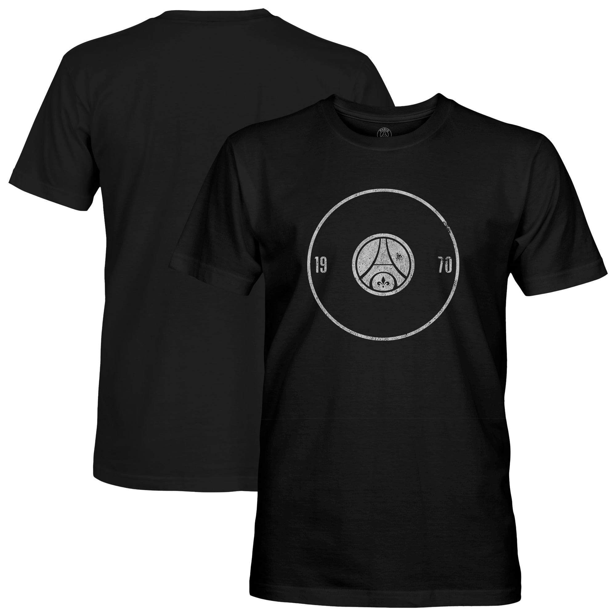 Men's 1863FC Black Paris Saint-Germain Heritage Circle T-Shirt